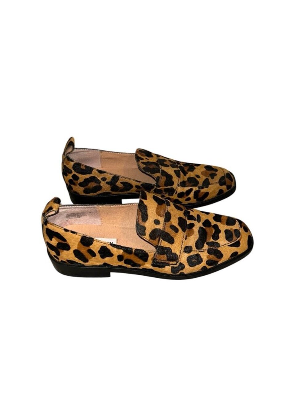 Steve Madden Leopard Print Cow Hair Preppy Chic Career Loafers Flats Size 7 M